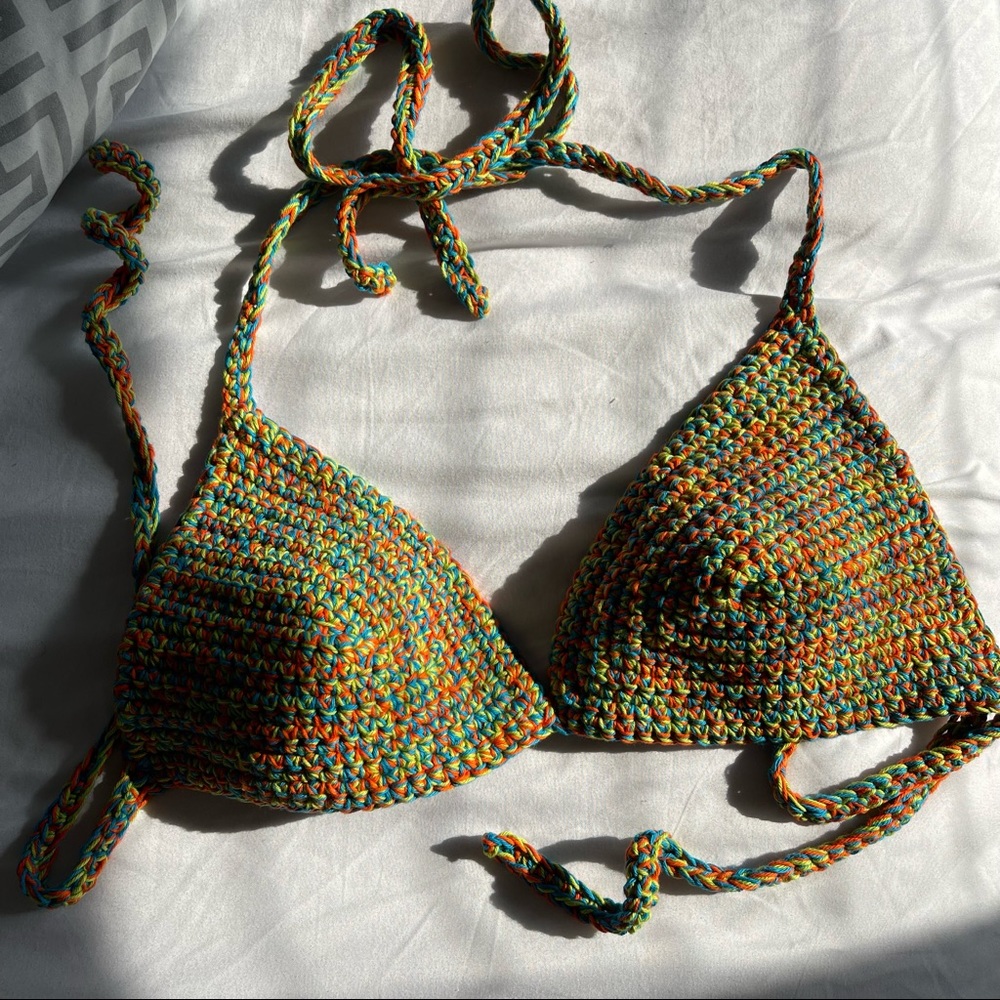 Handmade crochet bikini top